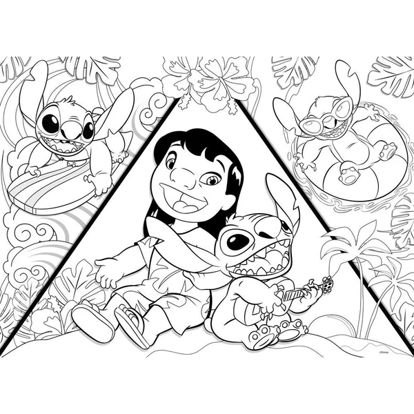 DISNEY LILO ET STITCH PUZZLE DOUBLE FACE MAXIFLOOR 150 PIECES