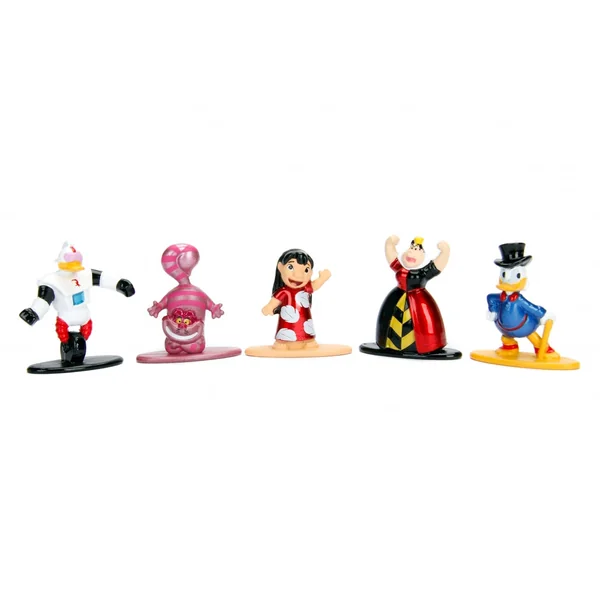 DISNEY: SCROOGE, GIZMODUCK, QUEEN OF HEARTS, CHESHIRE CAT & LILO - pack de 5 figurines en métal 3.5 cm (NANO METALFIGS)