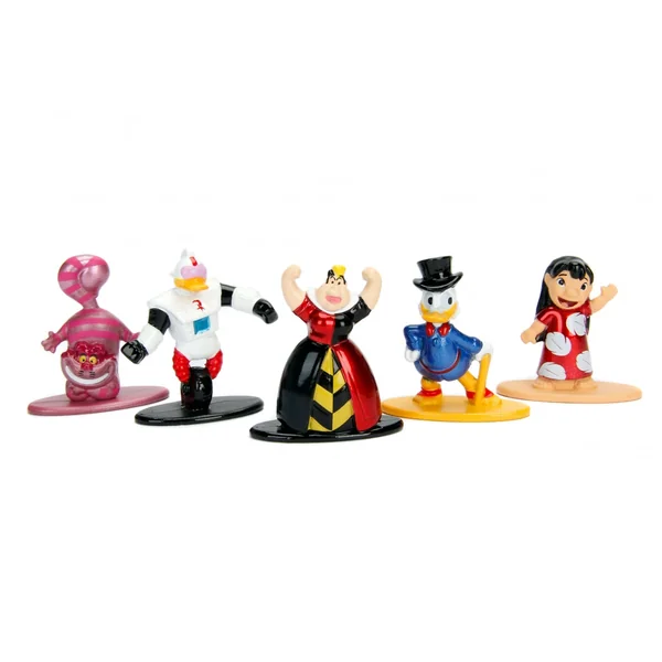 DISNEY: SCROOGE, GIZMODUCK, QUEEN OF HEARTS, CHESHIRE CAT & LILO - pack de 5 figurines en métal 3.5 cm (NANO METALFIGS)