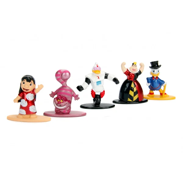 DISNEY: SCROOGE, GIZMODUCK, QUEEN OF HEARTS, CHESHIRE CAT & LILO - pack de 5 figurines en métal 3.5 cm (NANO METALFIGS)
