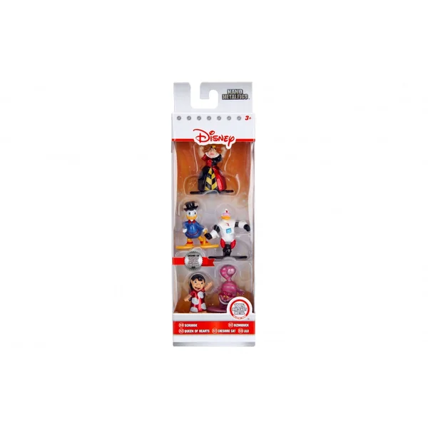 DISNEY: SCROOGE, GIZMODUCK, QUEEN OF HEARTS, CHESHIRE CAT & LILO - pack de 5 figurines en métal 3.5 cm (NANO METALFIGS)