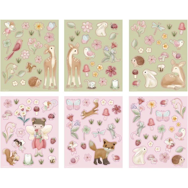 DISPLAY CARNET DE STICKERS - 18PCS - FAIRY GARDEN