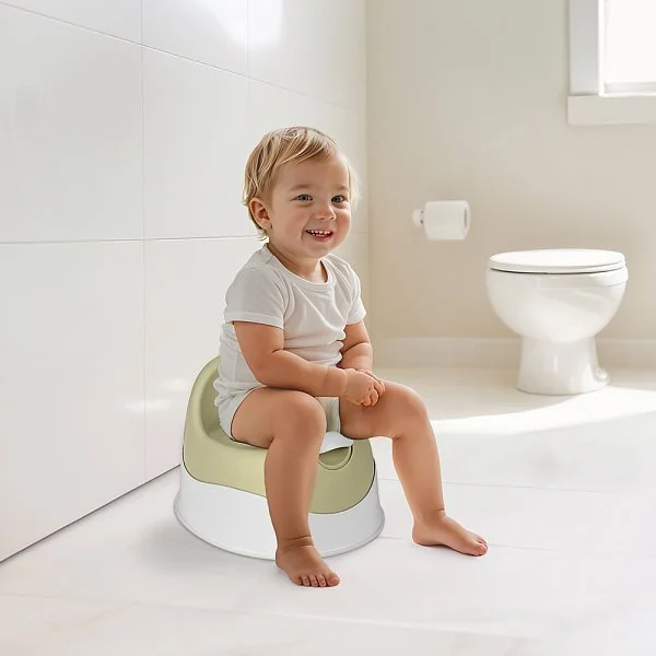 Dolu Pot de chambre pour enfants avec couvercle amovible, vert clair, 23x38x29 cm