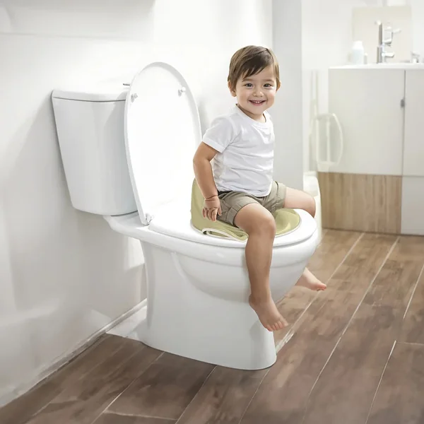 Dolu Siège de toilette antidérapant avec dossier haut, vert clair