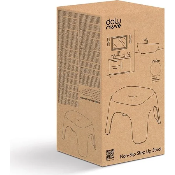 Dolu Tabouret antidérapant, gris