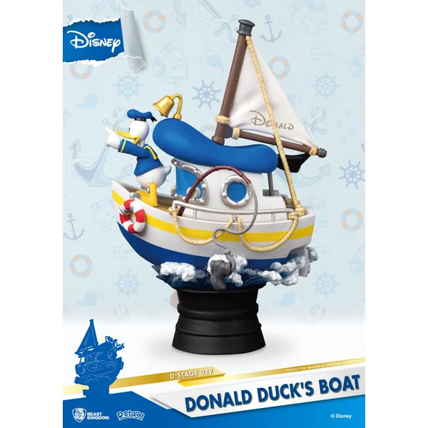 DONALD: DONALD DUCK'S BOAT, D-STAGE 029 - diorama pvc 15 cm