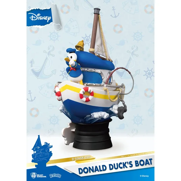 DONALD: DONALD DUCK'S BOAT, D-STAGE 029 - diorama pvc 15 cm