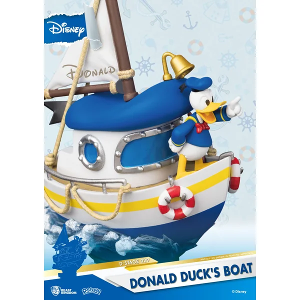 DONALD: DONALD DUCK'S BOAT, D-STAGE 029 - diorama pvc 15 cm