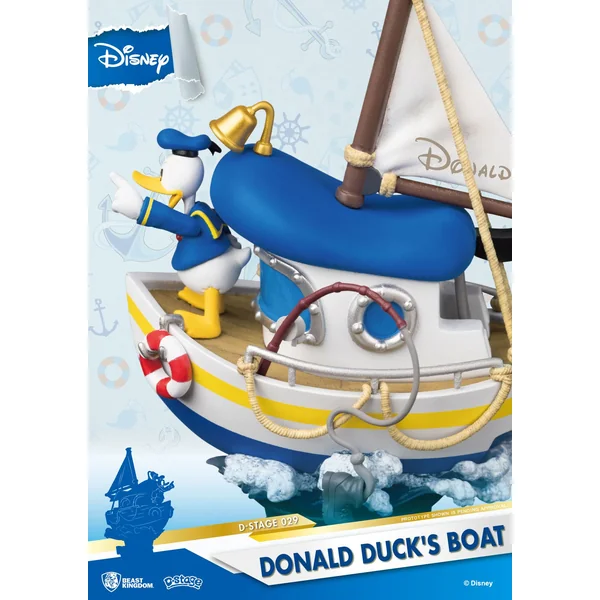 DONALD: DONALD DUCK'S BOAT, D-STAGE 029 - diorama pvc 15 cm
