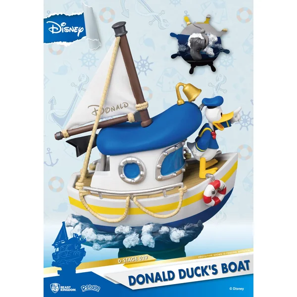 DONALD: DONALD DUCK'S BOAT, D-STAGE 029 - diorama pvc 15 cm