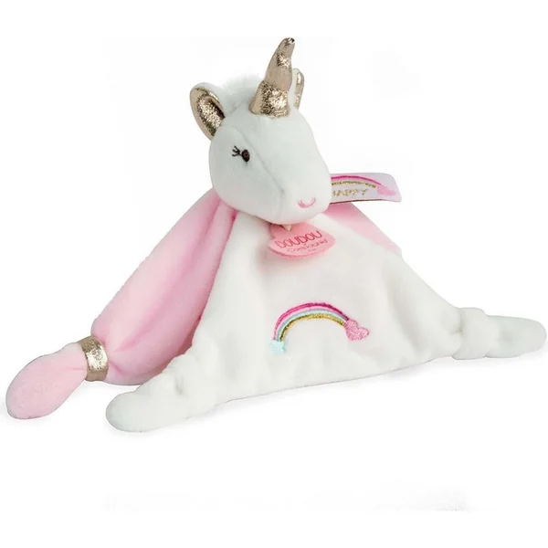 Doudou Coffret cadeau - doudou licorne rose 20 cm