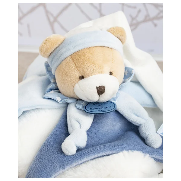Doudou Coffret cadeau - ours en peluche endormeur avec bonnet