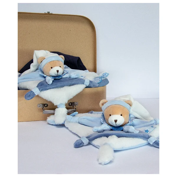 Doudou Coffret cadeau - ours en peluche endormeur avec bonnet