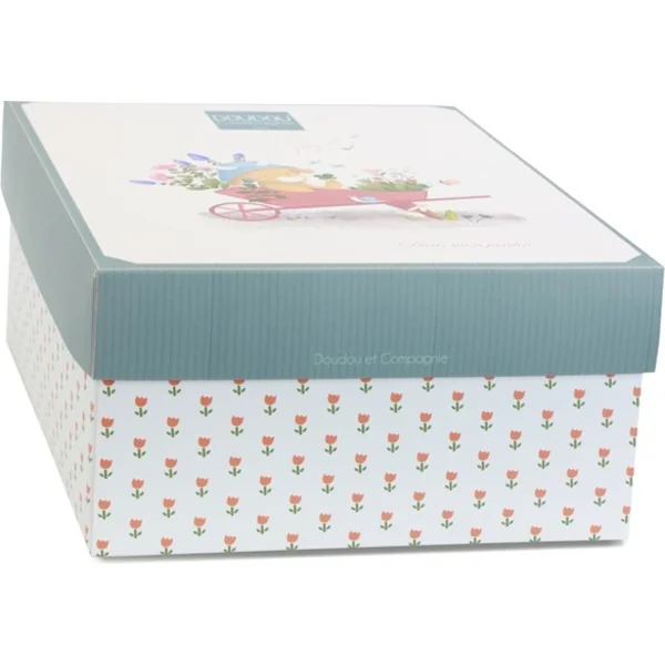 Doudou Coffret Cadeau Vache en Peluche Aneth Jouant une Mélodie 20 cm