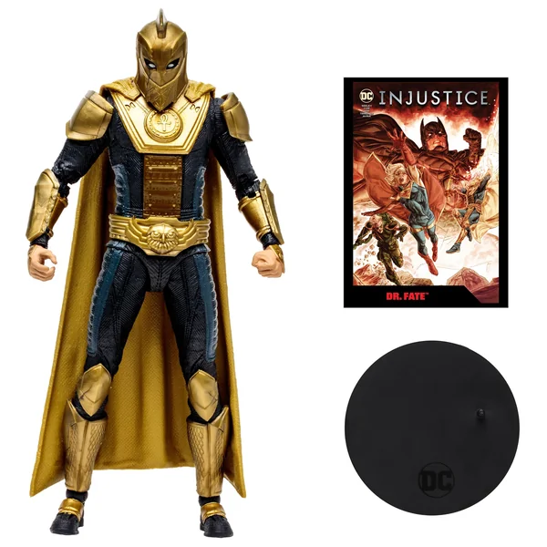 Dr. Fate figurine et comic book Injustice 2 DC Comics McFarlane Toys 18 cm