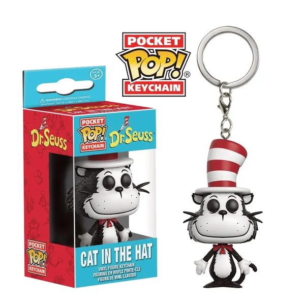 DR. SEUSS: CAT IN THE HAT, POCKET POP! - porte-clés vinyl 4 cm