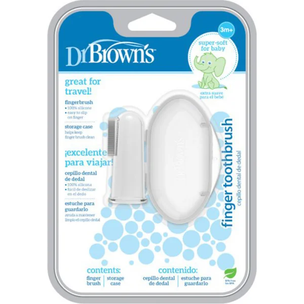DR.BROWN'S Massageur de dents pour doigts avec étui 3m+