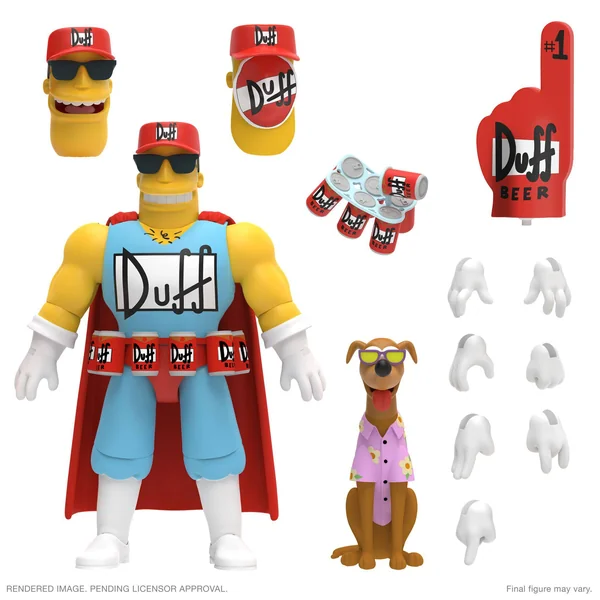 Duffman figurine Ultimate Les Simpson Super7 18 cm