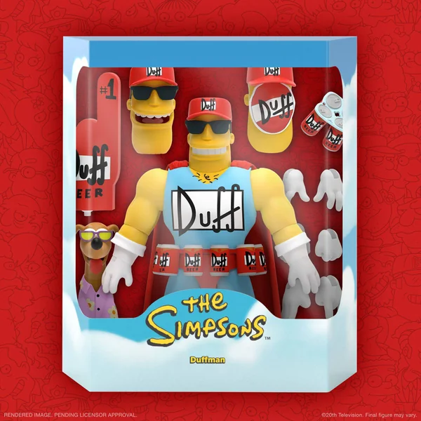 Duffman figurine Ultimate Les Simpson Super7 18 cm