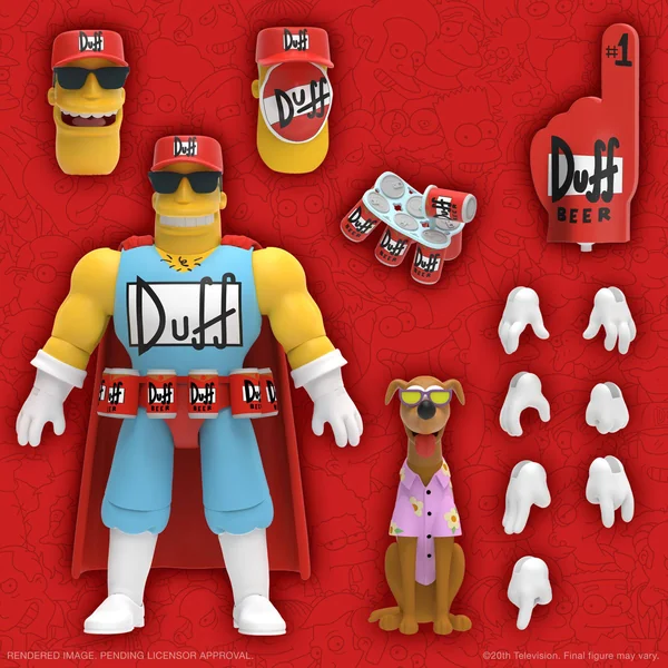 Duffman figurine Ultimate Les Simpson Super7 18 cm