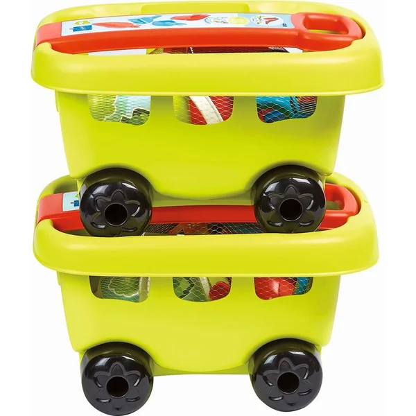 Ecoiffier Chariot de jardin avec seau et accessoires.