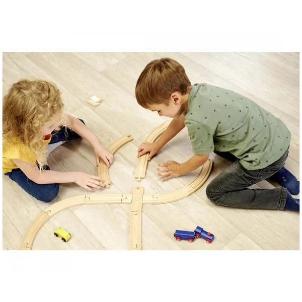 Eichhorn - Train Track 8 Figure Playset - 27 Pcs - Toy Trains & Train Sets - Toy Trains & Train Sets