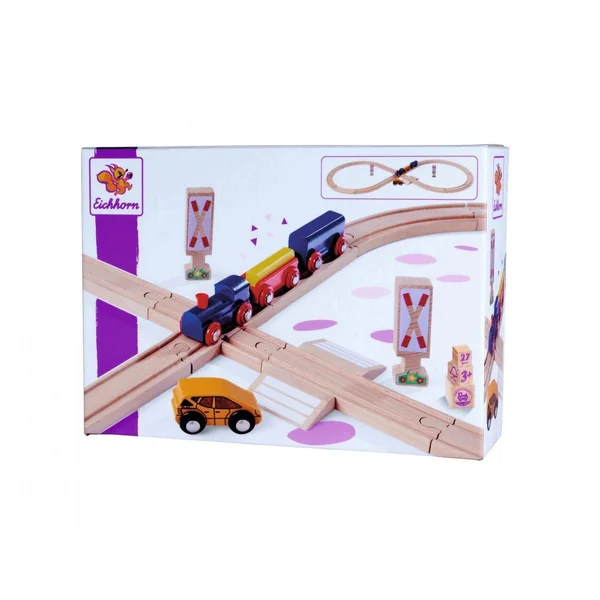 Eichhorn - Train Track 8 Figure Playset - 27 Pcs - Toy Trains & Train Sets - Toy Trains & Train Sets