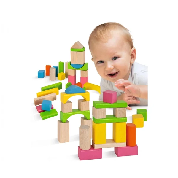 Eichhorn - Wooden Blocks - 60 Pcs - Sorting & Stacking Toys - Sorting & Stacking Toys