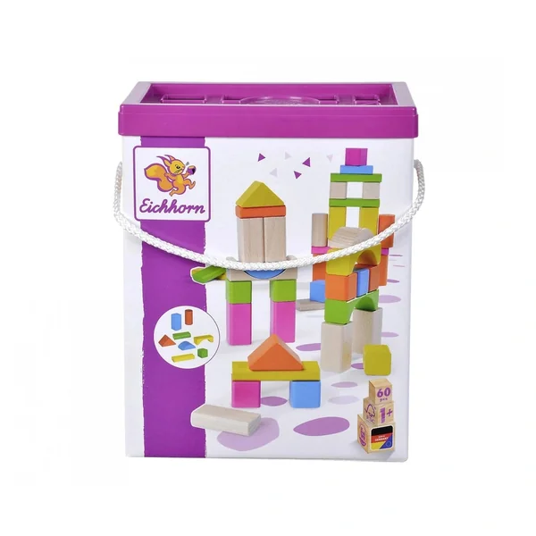 Eichhorn - Wooden Blocks - 60 Pcs - Sorting & Stacking Toys - Sorting & Stacking Toys