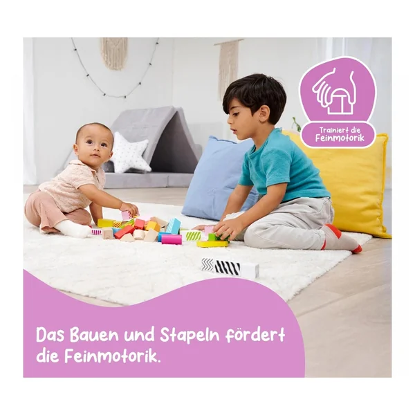 Eichhorn - Wooden Blocks in Bucket. 50 pcs. - Sorting & Stacking Toys