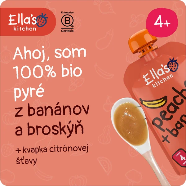 Ella's Kitchen BIO Banane avec pêche (120 g)
