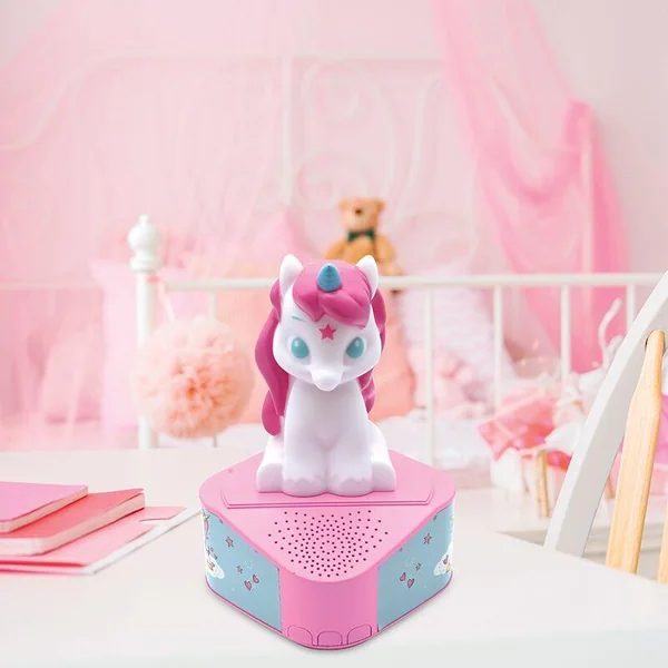 ENCEINTE BLUETOOTH AVEC FIGURINE LUMINEUSE DE LICORNE