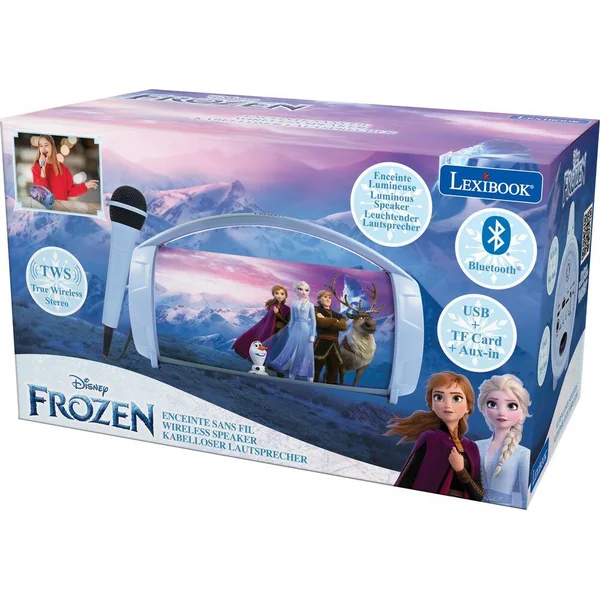 ENCEINTE BLUETOOTH® SANS-FIL LUMINEUSE AVEC MICRO LA REINE DES NEIGES