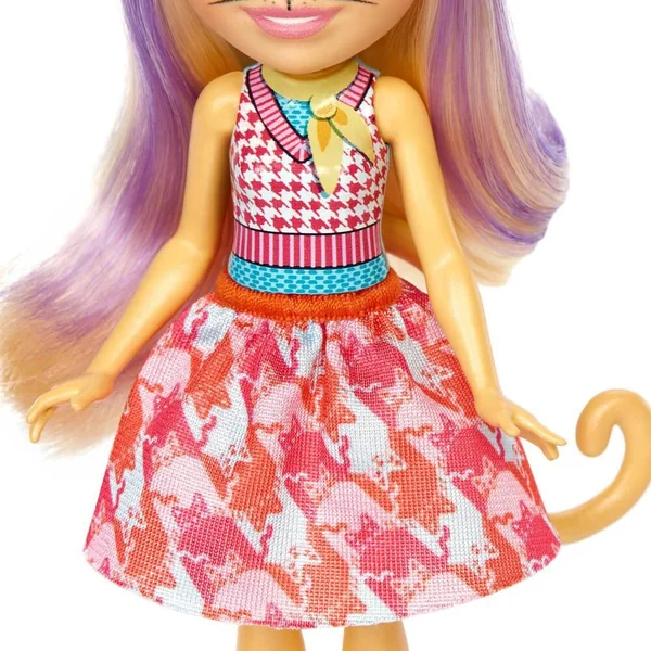 ENCHANTIMALS-COFFRET LA FAMILLE DE CARMEL CHAT AVEC 3 POUPEES, 3 FIGURINES DE CHATS ET ACCESSOIRES, PLUS DE 10 ÉLÉMENTS