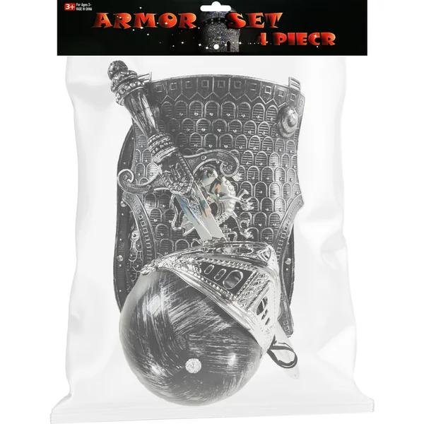 Ensemble de chevalier argenté