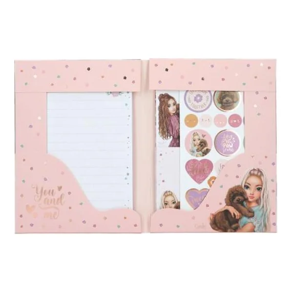 Ensemble de papeterie Be mine Top Model, papiers, enveloppes et autocollants