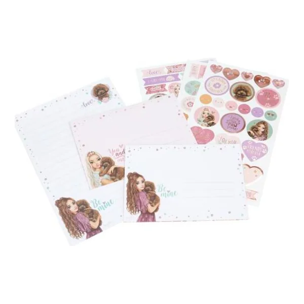 Ensemble de papeterie Be mine Top Model, papiers, enveloppes et autocollants