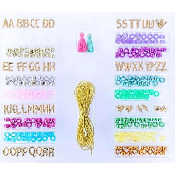 ENSEMBLE DE PERLES DORE ABC