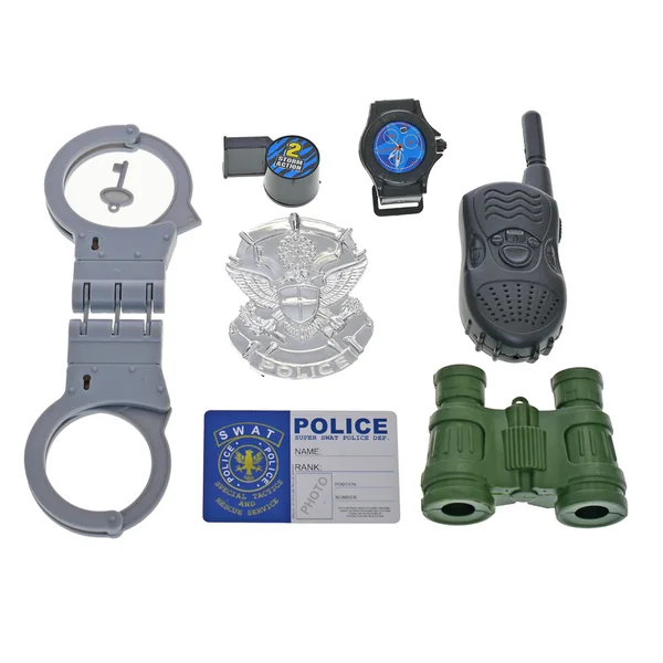 Ensemble de police - gilet, pistolet 24cm avec lumière et son + accessoires