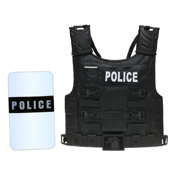 Ensemble de police - gilet, pistolet 24cm avec lumière et son + accessoires