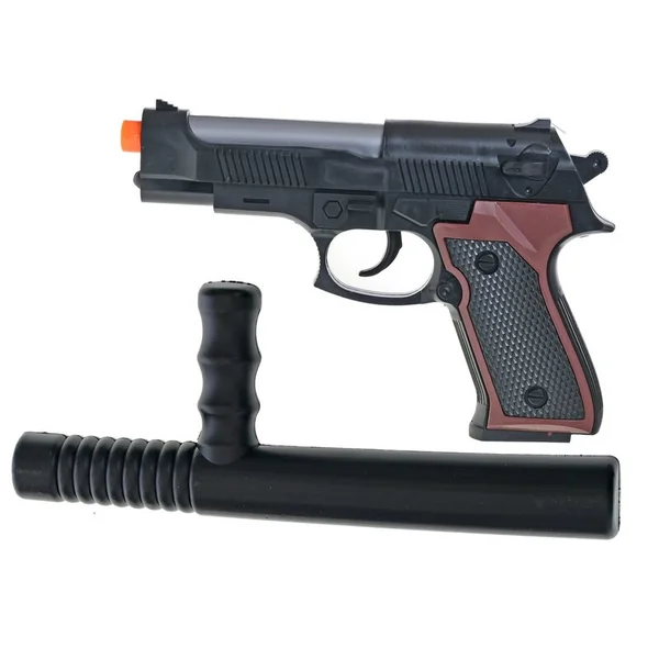 Ensemble de police - gilet, pistolet 24cm avec lumière et son + accessoires