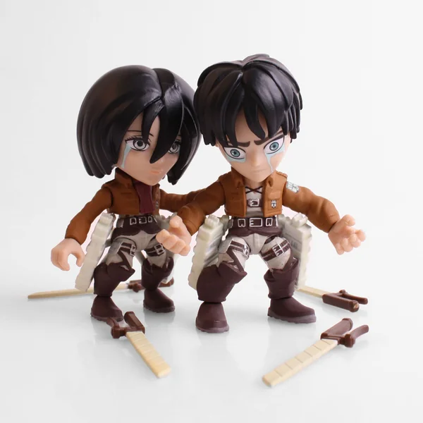 EREN & MIKASA PACK 2 FIGURINES ATTACK ON TITAN SDDC 2017 LOYAL SUBJECTS 8 CM