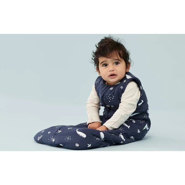 ERGOPOUCH Sac de couchage en coton biologique Jersey Whale 3-12 m, 6-10 kg, 2,5 tog