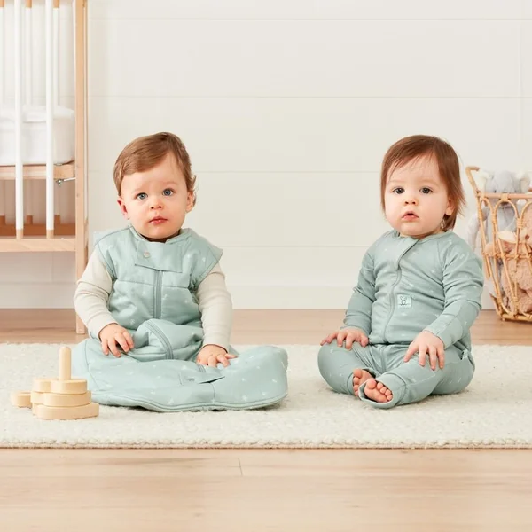 ERGOPOUCH Sac de couchage en coton biologique Sheeting Sage 8-24 m, 8-14 kg, 2,5 tog