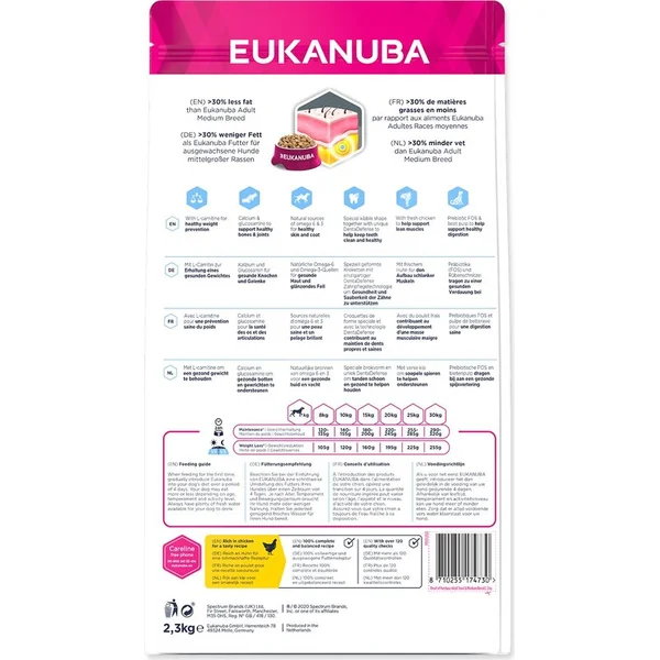 EUK ADULT SMALL & MEDIUM WEIGHT CONTROL 2,3KG