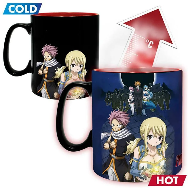 FAIRY TAIL MUG HEAT CHANGE 460 ML NATSU & LUCY