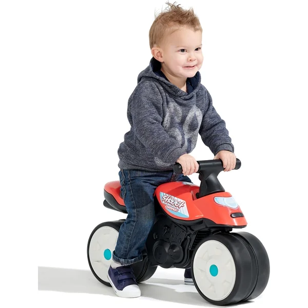 Falk Baby Moto Street Champion avec roues silencieuses en caoutchouc - rouge