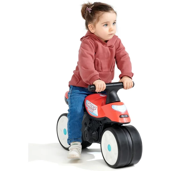 Falk Baby Moto Street Champion avec roues silencieuses en caoutchouc - rouge