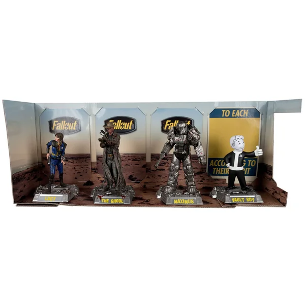 Fallout pack 4 statuettes PVC Lucy, Maximus, The Ghoul & Vault Boy McFarlane 15 cm