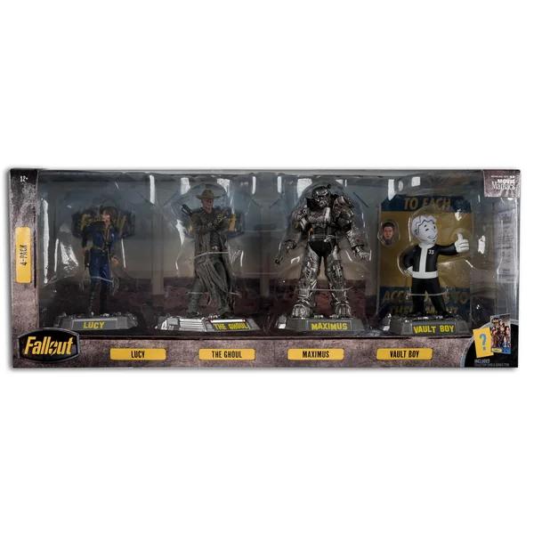 Fallout pack 4 statuettes PVC Lucy, Maximus, The Ghoul & Vault Boy McFarlane 15 cm